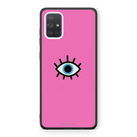 Thumbnail for Samsung A71 Blue Eye Pink θήκη από τη Smartfits με σχέδιο στο πίσω μέρος και μαύρο περίβλημα | Smartphone case with colorful back and black bezels by Smartfits