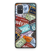 Thumbnail for Samsung A51 Car Plates θήκη από τη Smartfits με σχέδιο στο πίσω μέρος και μαύρο περίβλημα | Smartphone case with colorful back and black bezels by Smartfits