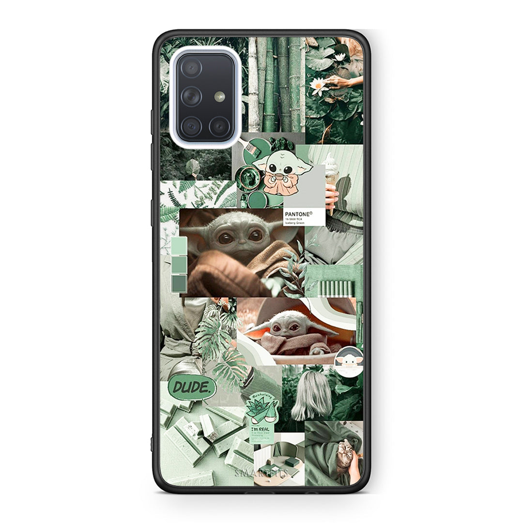 Samsung A51 Collage Dude Θήκη Αγίου Βαλεντίνου από τη Smartfits με σχέδιο στο πίσω μέρος και μαύρο περίβλημα | Smartphone case with colorful back and black bezels by Smartfits