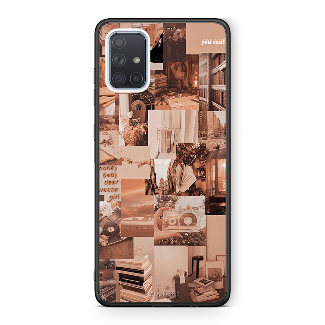 Samsung A51 Collage You Can Θήκη Αγίου Βαλεντίνου από τη Smartfits με σχέδιο στο πίσω μέρος και μαύρο περίβλημα | Smartphone case with colorful back and black bezels by Smartfits