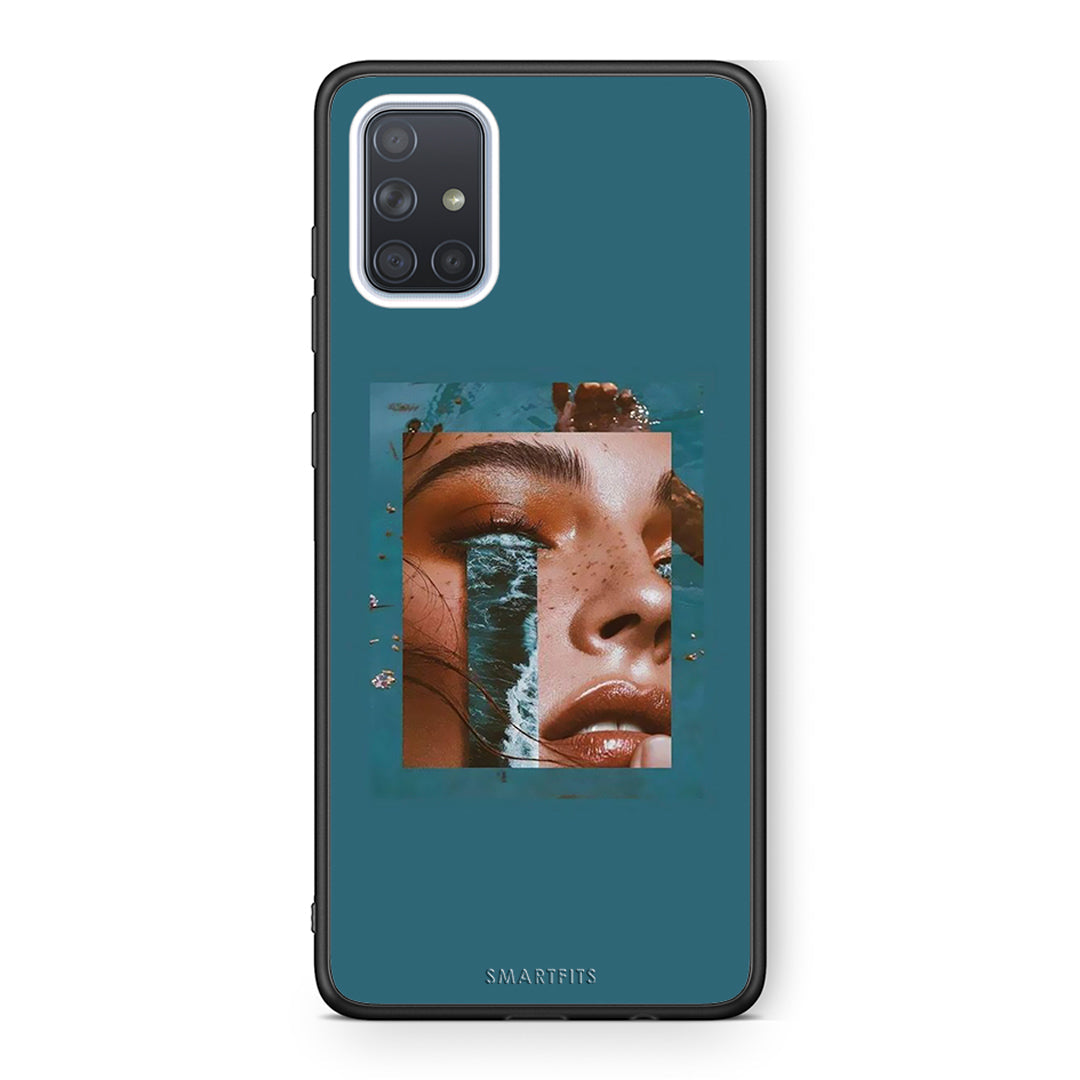 Samsung A51 Cry An Ocean θήκη από τη Smartfits με σχέδιο στο πίσω μέρος και μαύρο περίβλημα | Smartphone case with colorful back and black bezels by Smartfits