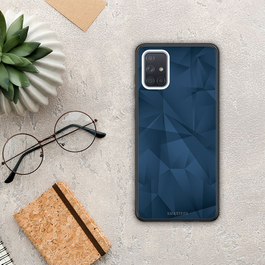 Geometric Blue Abstract - Samsung Galaxy A51 case