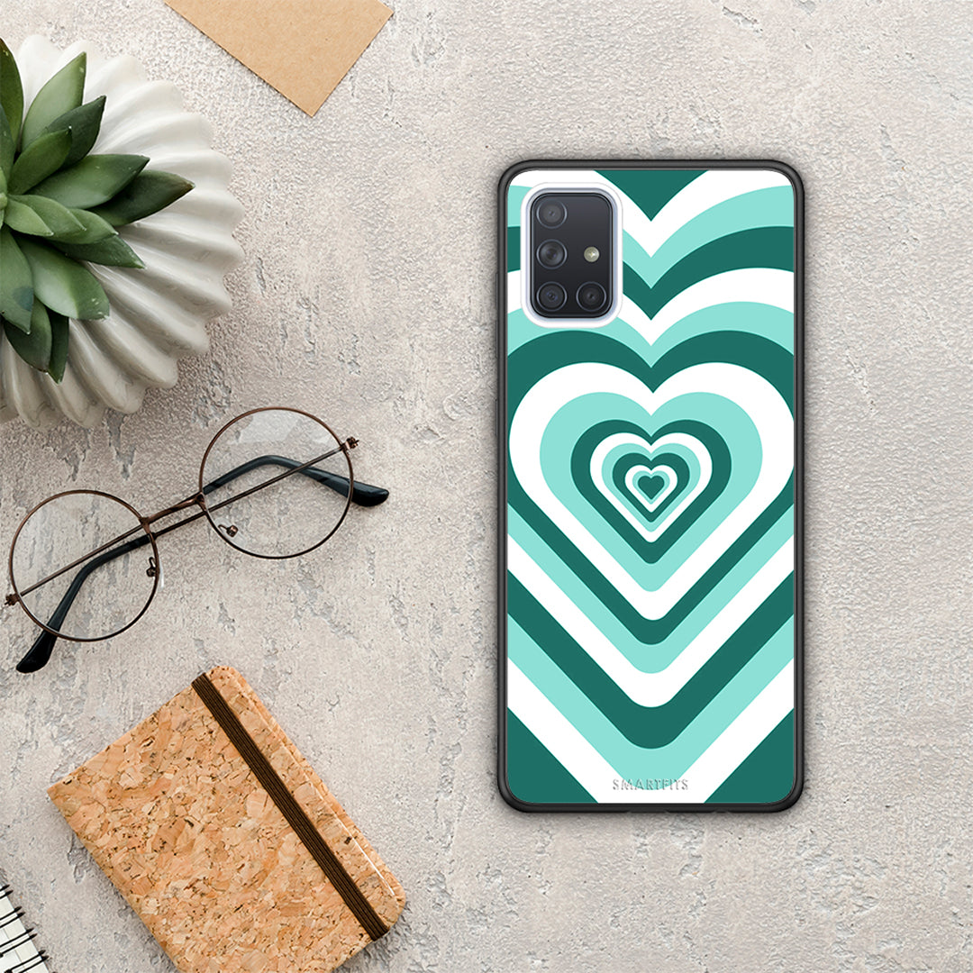 Green Hearts - Samsung Galaxy A51 case