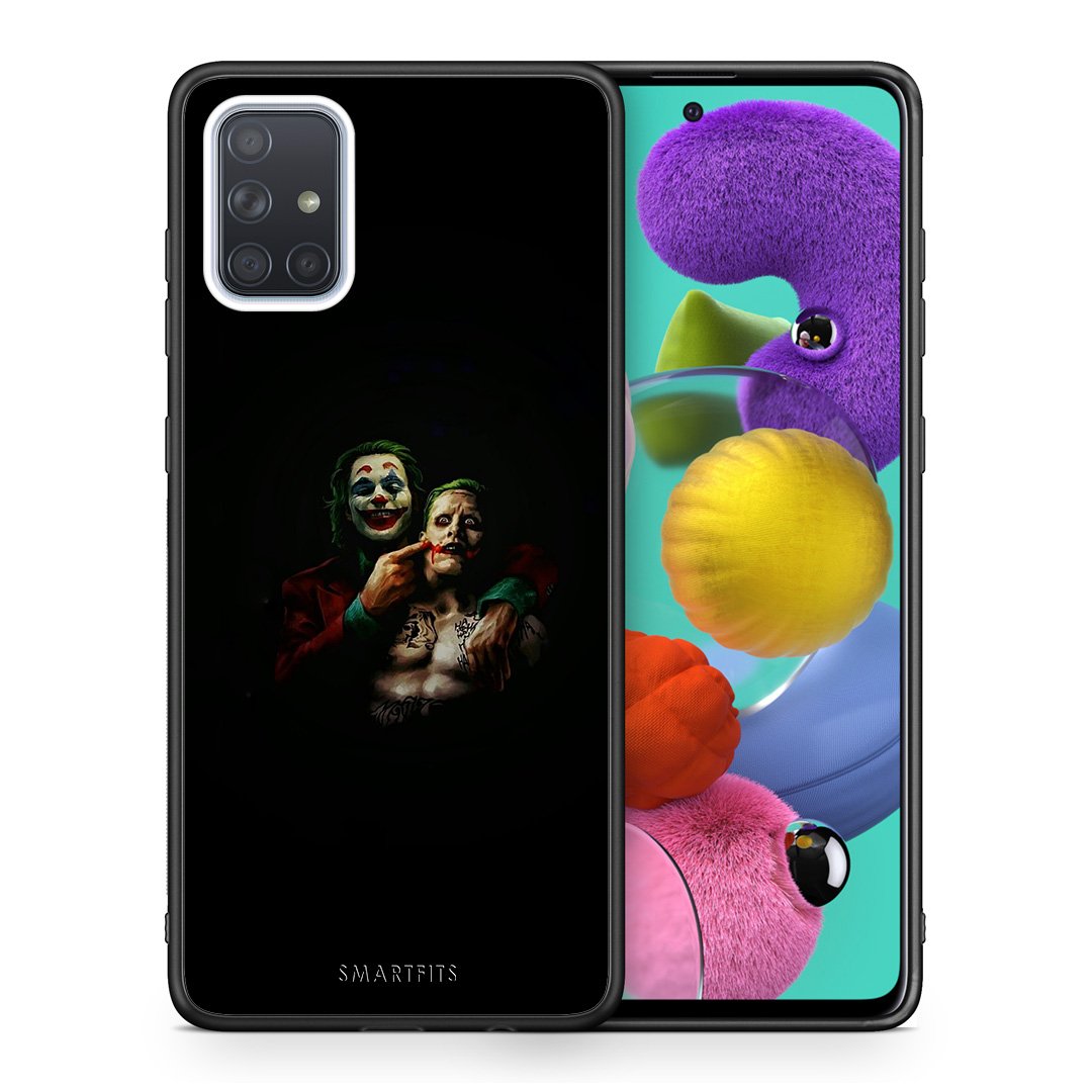 Θήκη Samsung A51 Clown Hero από τη Smartfits με σχέδιο στο πίσω μέρος και μαύρο περίβλημα | Samsung A51 Clown Hero case with colorful back and black bezels