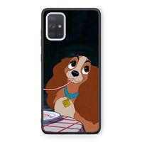 Thumbnail for Samsung A51 Lady And Tramp 2 Θήκη Αγίου Βαλεντίνου από τη Smartfits με σχέδιο στο πίσω μέρος και μαύρο περίβλημα | Smartphone case with colorful back and black bezels by Smartfits