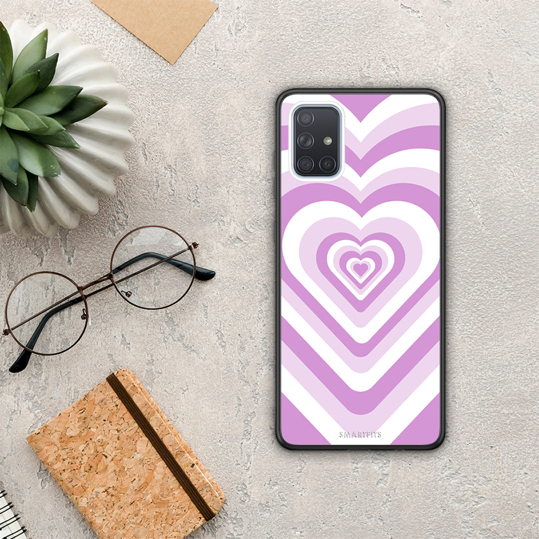 Lilac Hearts - Samsung Galaxy A51 θήκη