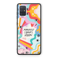 Thumbnail for Samsung A51 Manifest Your Vision θήκη από τη Smartfits με σχέδιο στο πίσω μέρος και μαύρο περίβλημα | Smartphone case with colorful back and black bezels by Smartfits