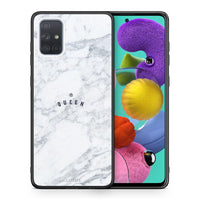 Thumbnail for Θήκη Samsung A51 Queen Marble από τη Smartfits με σχέδιο στο πίσω μέρος και μαύρο περίβλημα | Samsung A51 Queen Marble case with colorful back and black bezels