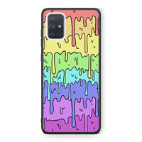 Thumbnail for Samsung A71 Melting Rainbow θήκη από τη Smartfits με σχέδιο στο πίσω μέρος και μαύρο περίβλημα | Smartphone case with colorful back and black bezels by Smartfits