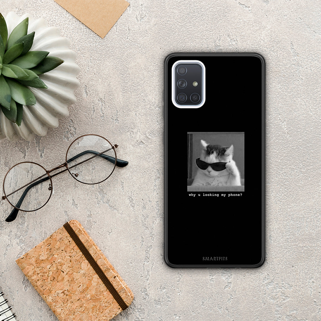 Meme Cat - Samsung Galaxy A51 case