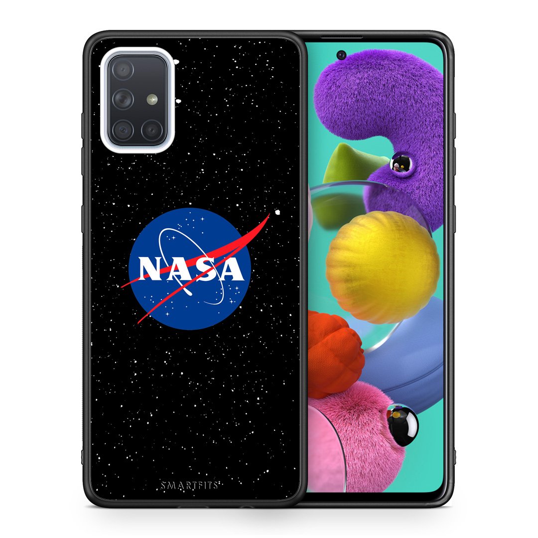 Θήκη Samsung A51 NASA PopArt από τη Smartfits με σχέδιο στο πίσω μέρος και μαύρο περίβλημα | Samsung A51 NASA PopArt case with colorful back and black bezels
