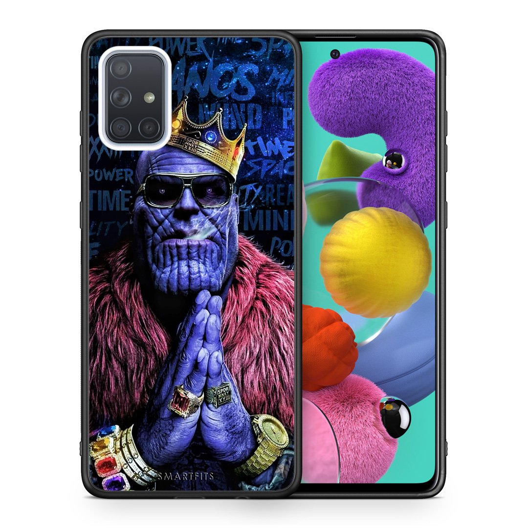 Θήκη Samsung A51 Thanos PopArt από τη Smartfits με σχέδιο στο πίσω μέρος και μαύρο περίβλημα | Samsung A51 Thanos PopArt case with colorful back and black bezels