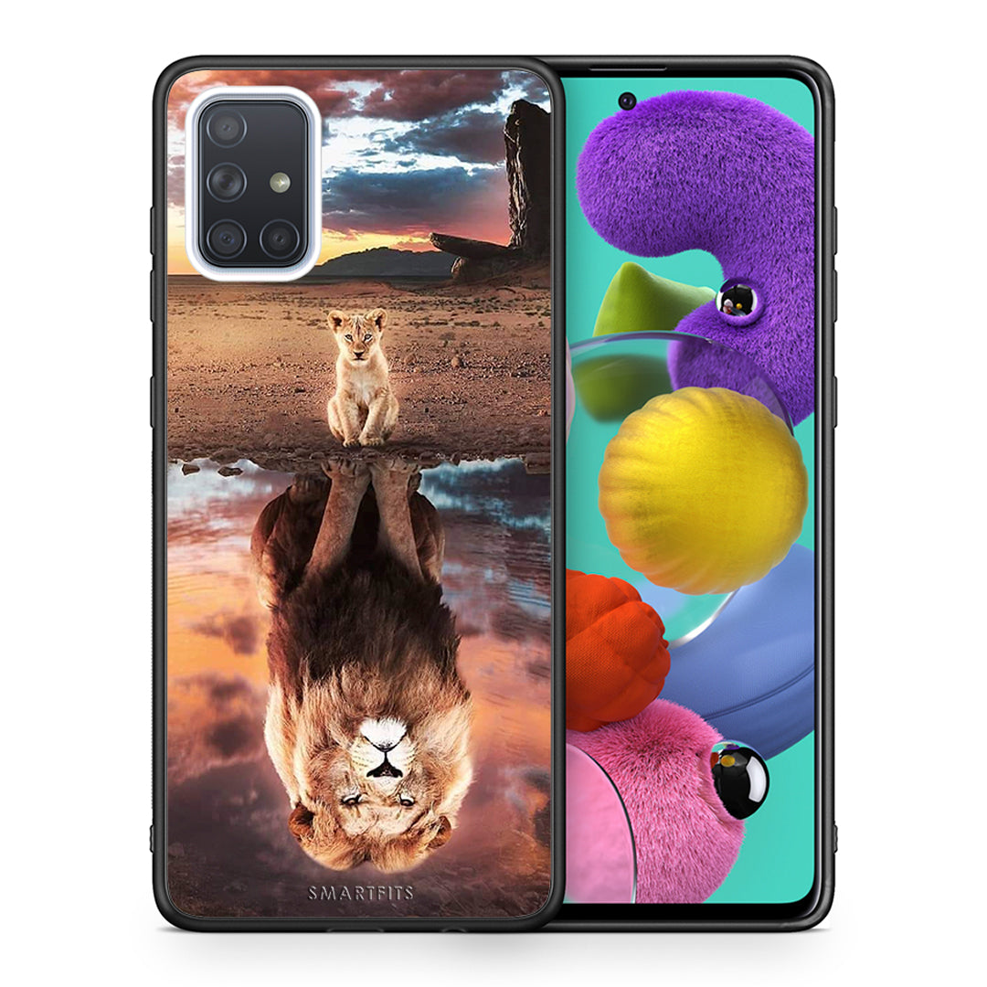 Θήκη Αγίου Βαλεντίνου Samsung A51 Sunset Dreams από τη Smartfits με σχέδιο στο πίσω μέρος και μαύρο περίβλημα | Samsung A51 Sunset Dreams case with colorful back and black bezels