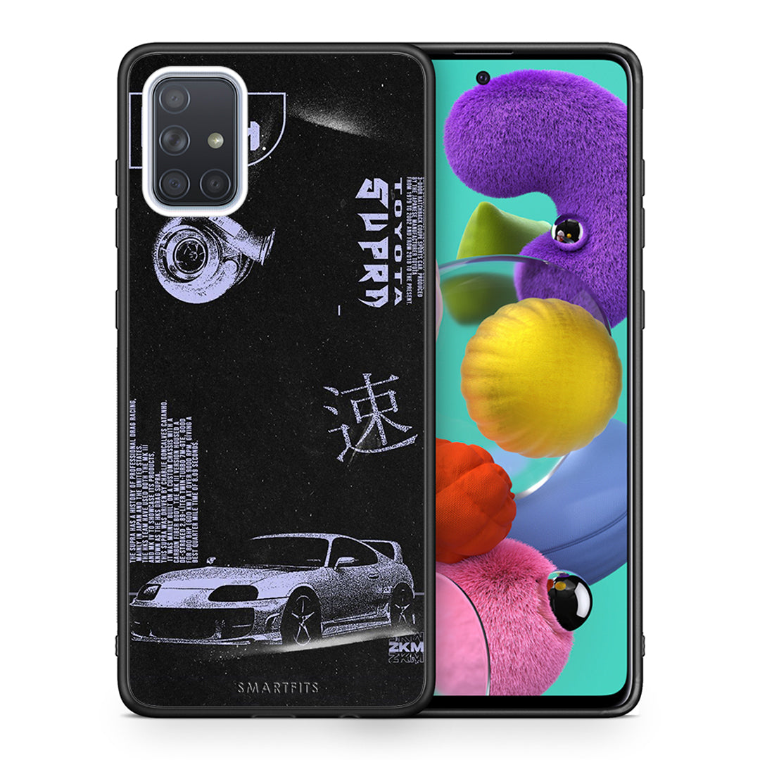 Θήκη Αγίου Βαλεντίνου Samsung A51 Tokyo Drift από τη Smartfits με σχέδιο στο πίσω μέρος και μαύρο περίβλημα | Samsung A51 Tokyo Drift case with colorful back and black bezels