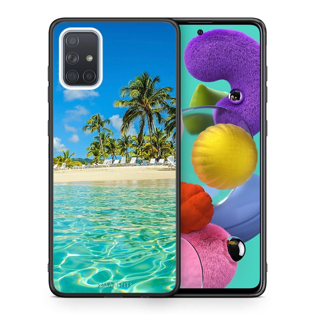 Θήκη Samsung A51 Tropical Vibes από τη Smartfits με σχέδιο στο πίσω μέρος και μαύρο περίβλημα | Samsung A51 Tropical Vibes case with colorful back and black bezels