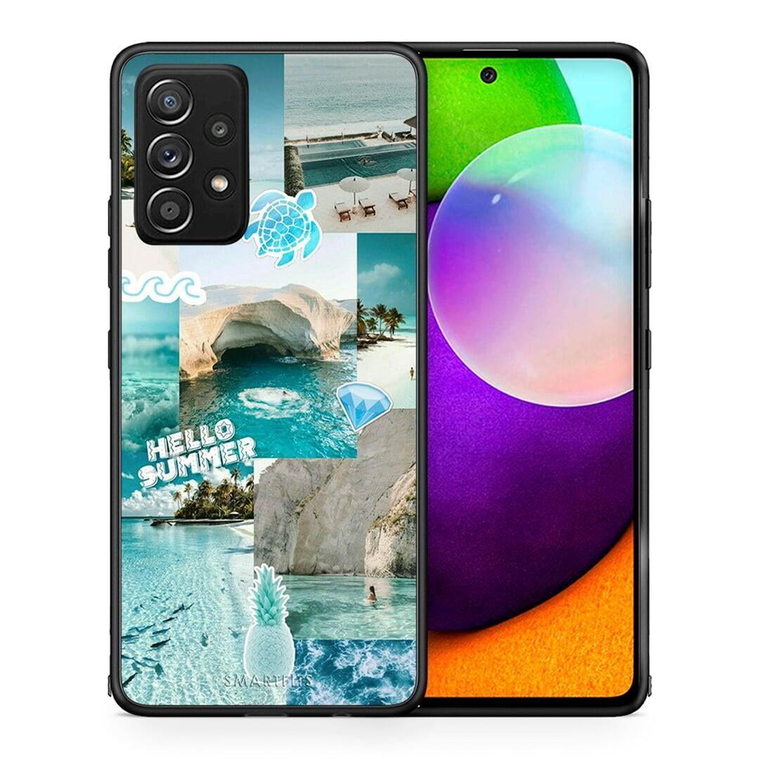 Θήκη Samsung Galaxy A52 Aesthetic Summer από τη Smartfits με σχέδιο στο πίσω μέρος και μαύρο περίβλημα | Samsung Galaxy A52 Aesthetic Summer case with colorful back and black bezels