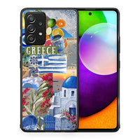 Thumbnail for Θήκη Samsung Galaxy A52 All Greek από τη Smartfits με σχέδιο στο πίσω μέρος και μαύρο περίβλημα | Samsung Galaxy A52 All Greek case with colorful back and black bezels