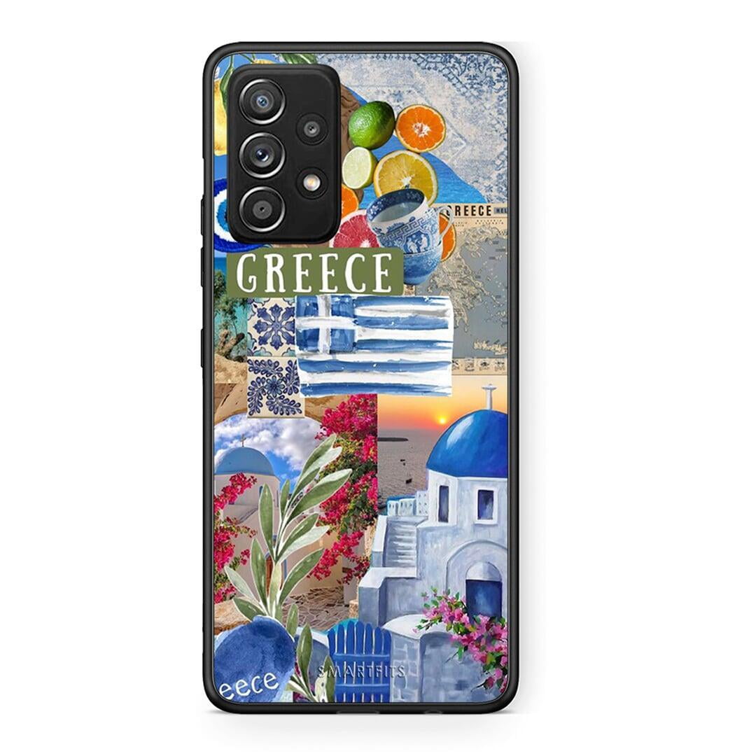 Samsung Galaxy A52 All Greek Θήκη από τη Smartfits με σχέδιο στο πίσω μέρος και μαύρο περίβλημα | Smartphone case with colorful back and black bezels by Smartfits