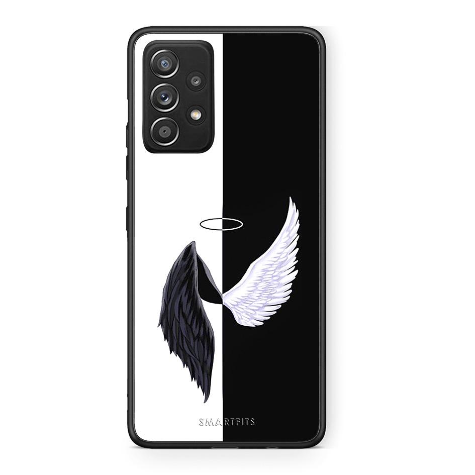 Samsung Galaxy A52 Angels Demons θήκη από τη Smartfits με σχέδιο στο πίσω μέρος και μαύρο περίβλημα | Smartphone case with colorful back and black bezels by Smartfits