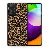 Thumbnail for Θήκη Samsung Galaxy A52 Leopard Animal από τη Smartfits με σχέδιο στο πίσω μέρος και μαύρο περίβλημα | Samsung Galaxy A52 Leopard Animal case with colorful back and black bezels