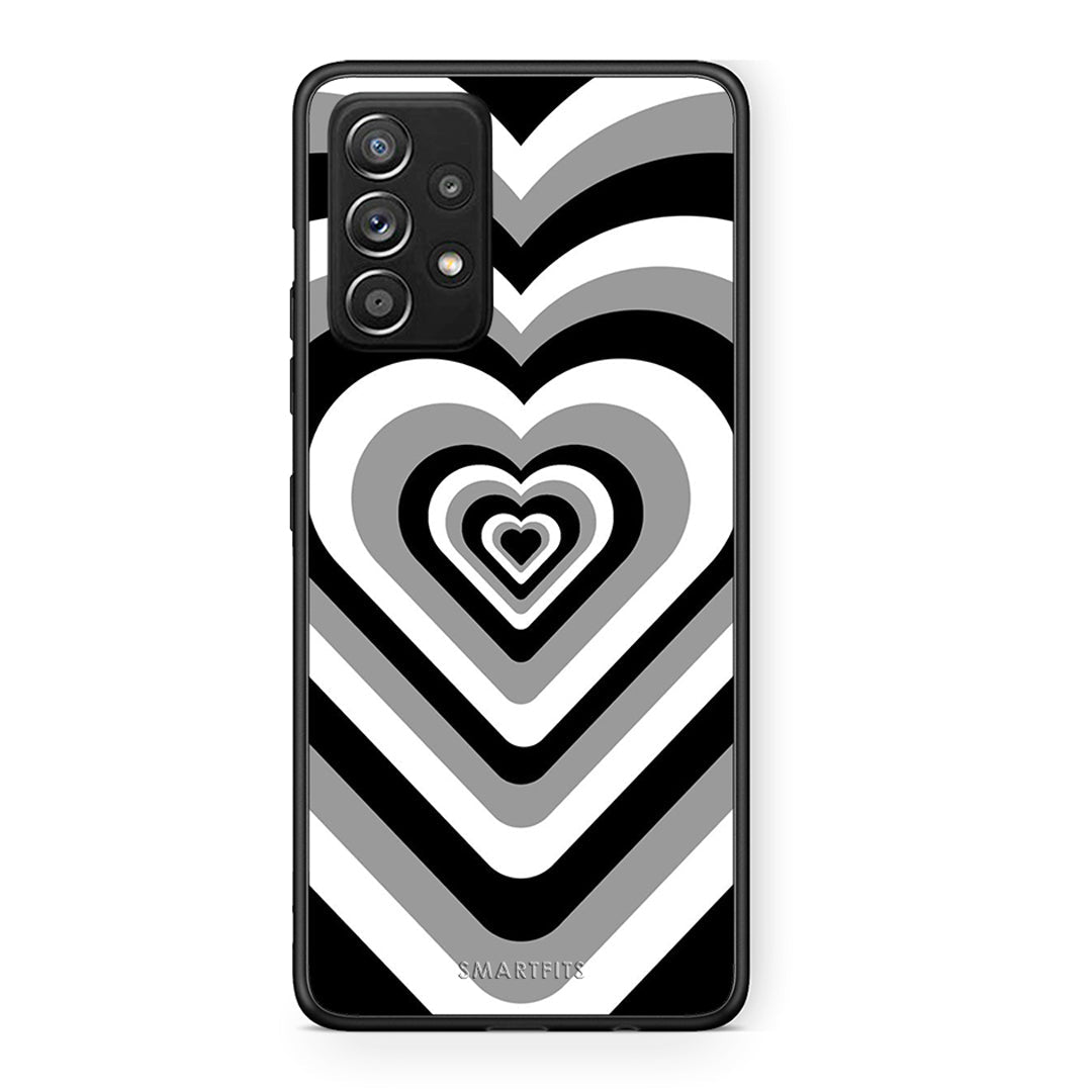 Samsung Galaxy A52 Black Hearts θήκη από τη Smartfits με σχέδιο στο πίσω μέρος και μαύρο περίβλημα | Smartphone case with colorful back and black bezels by Smartfits