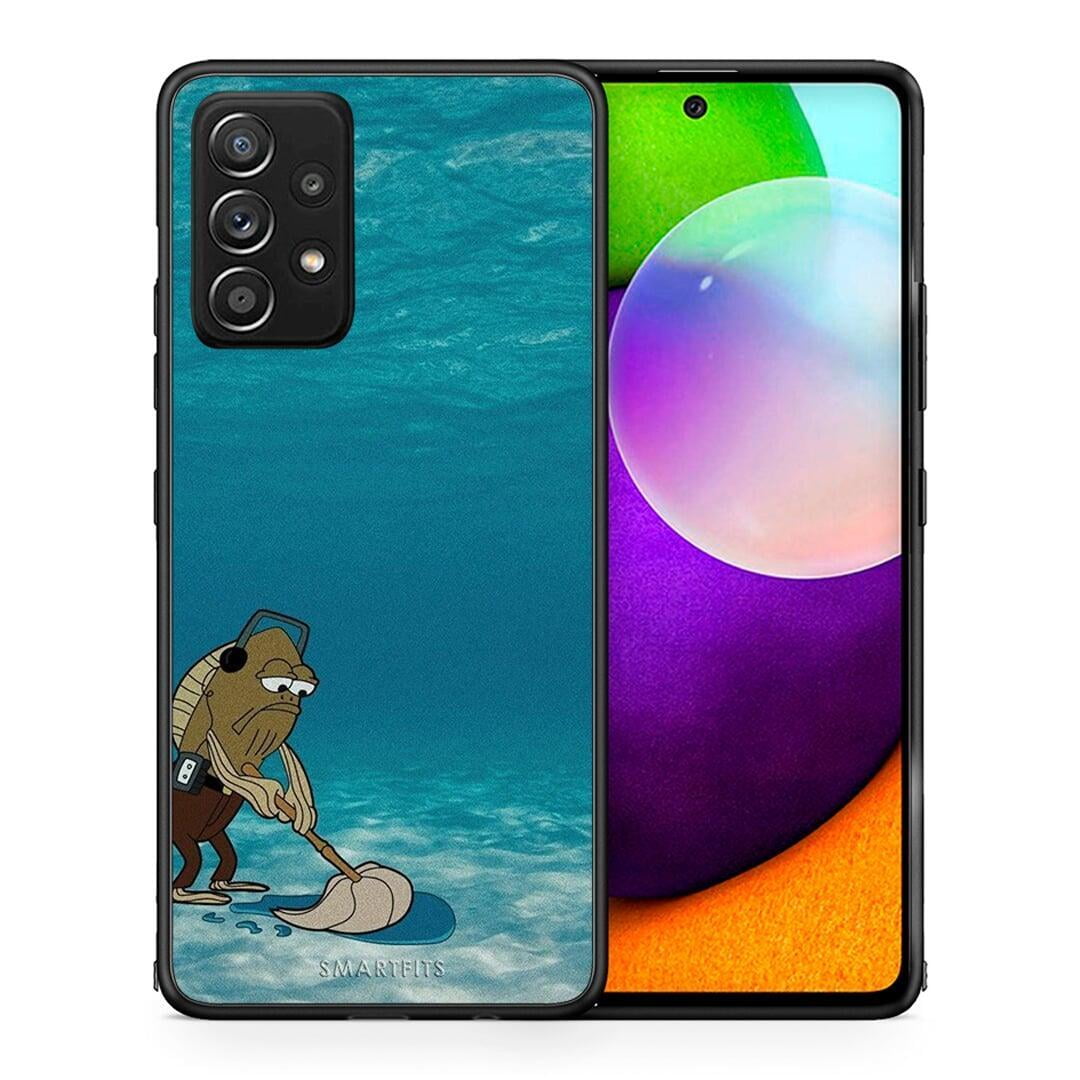 Θήκη Samsung Galaxy A52 Clean The Ocean από τη Smartfits με σχέδιο στο πίσω μέρος και μαύρο περίβλημα | Samsung Galaxy A52 Clean The Ocean case with colorful back and black bezels
