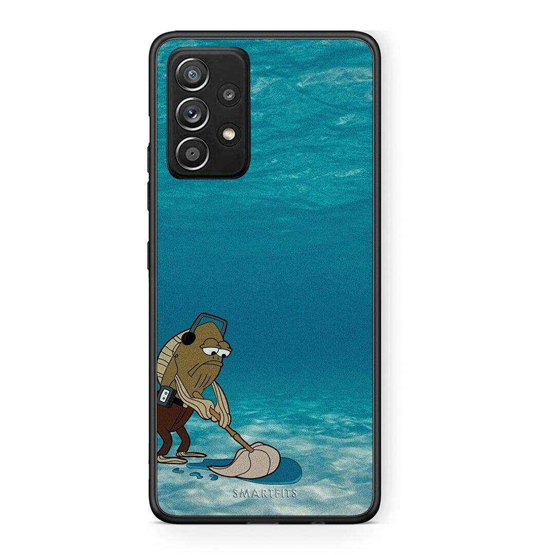 Samsung Galaxy A52 Clean The Ocean Θήκη από τη Smartfits με σχέδιο στο πίσω μέρος και μαύρο περίβλημα | Smartphone case with colorful back and black bezels by Smartfits