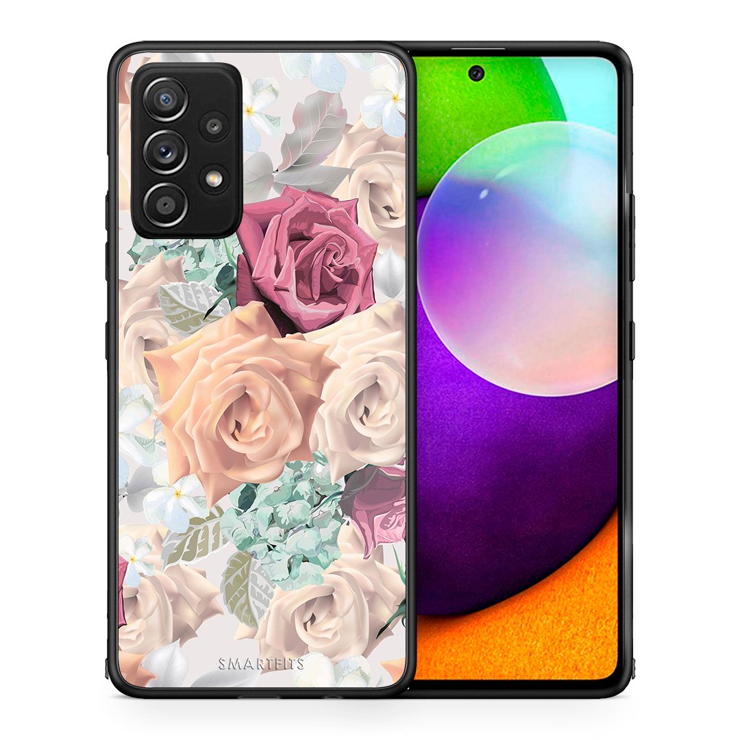 Θήκη Samsung Galaxy A52 Bouquet Floral από τη Smartfits με σχέδιο στο πίσω μέρος και μαύρο περίβλημα | Samsung Galaxy A52 Bouquet Floral case with colorful back and black bezels