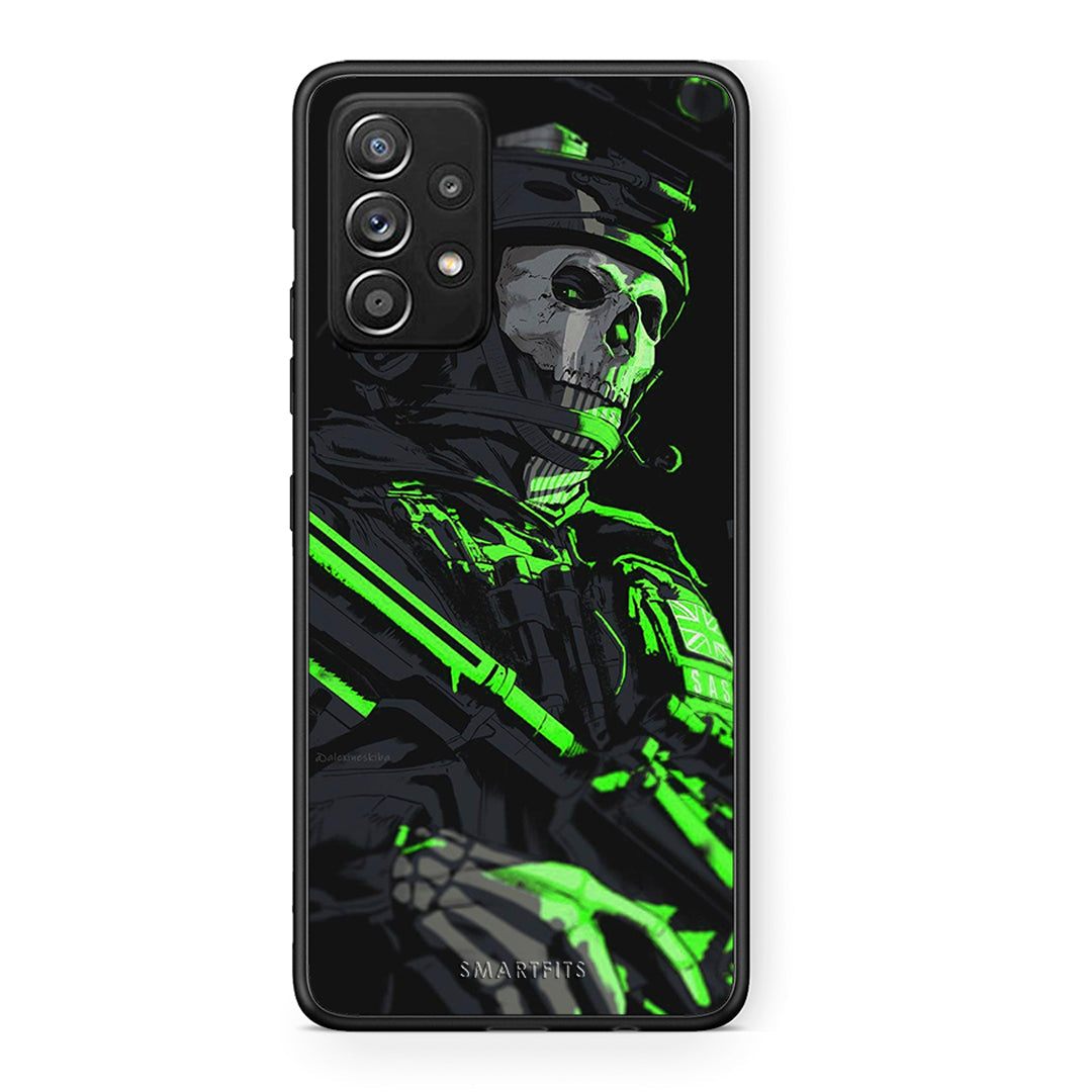 Samsung Galaxy A52 Green Soldier Θήκη Αγίου Βαλεντίνου από τη Smartfits με σχέδιο στο πίσω μέρος και μαύρο περίβλημα | Smartphone case with colorful back and black bezels by Smartfits