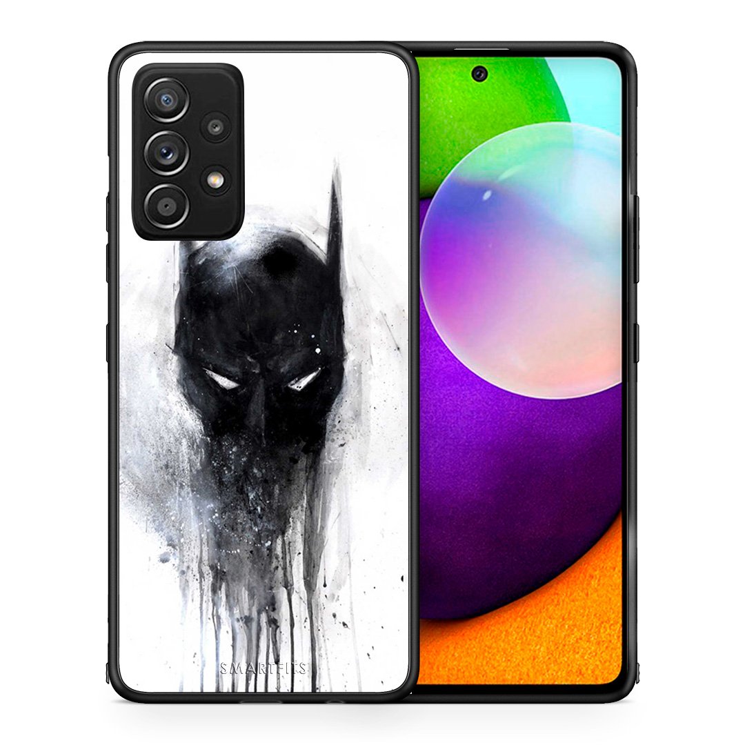Θήκη Samsung Galaxy A52 Paint Bat Hero από τη Smartfits με σχέδιο στο πίσω μέρος και μαύρο περίβλημα | Samsung Galaxy A52 Paint Bat Hero case with colorful back and black bezels