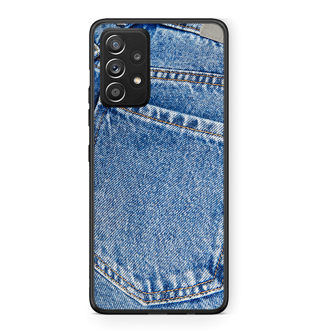 Samsung Galaxy A52 Jeans Pocket θήκη από τη Smartfits με σχέδιο στο πίσω μέρος και μαύρο περίβλημα | Smartphone case with colorful back and black bezels by Smartfits