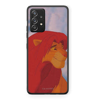 Thumbnail for Samsung Galaxy A52 Lion Love 1 Θήκη Αγίου Βαλεντίνου από τη Smartfits με σχέδιο στο πίσω μέρος και μαύρο περίβλημα | Smartphone case with colorful back and black bezels by Smartfits