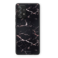 Thumbnail for 4 - Samsung Galaxy A52 Black Rosegold Marble case, cover, bumper