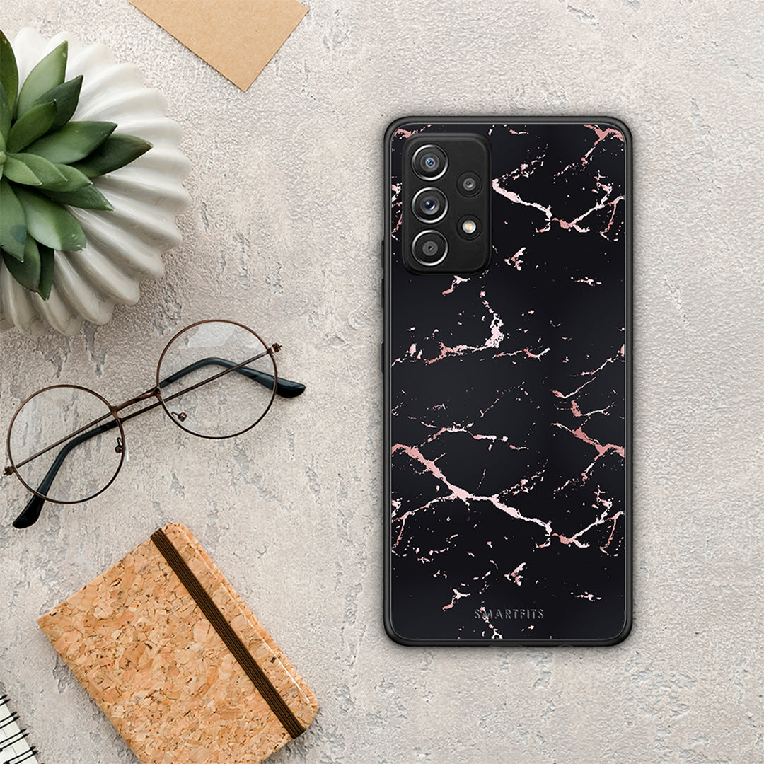 Marble Black Rosegold - Samsung Galaxy A52 / A52s / A52 5G case