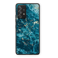 Thumbnail for Samsung Galaxy A52 Marble Blue θήκη από τη Smartfits με σχέδιο στο πίσω μέρος και μαύρο περίβλημα | Smartphone case with colorful back and black bezels by Smartfits