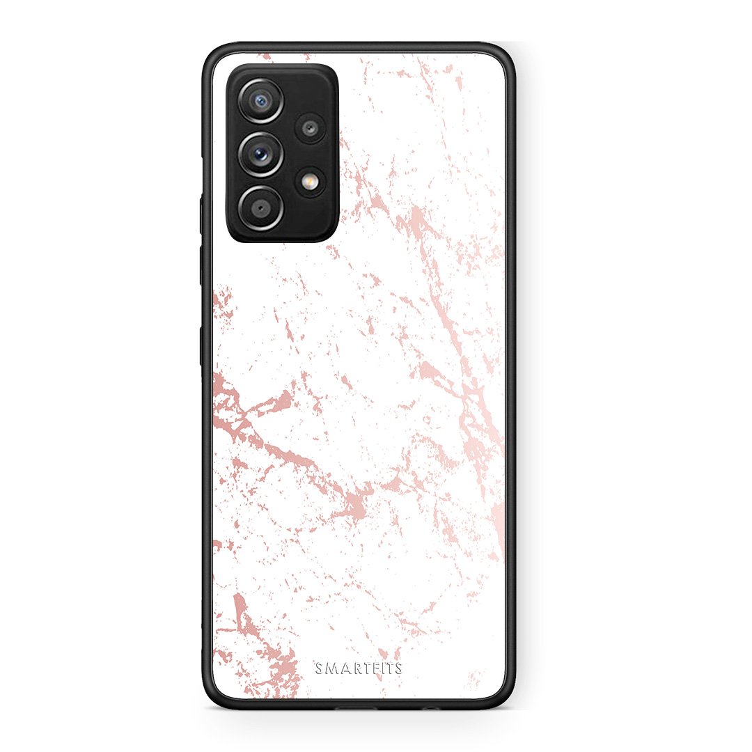 116 - Samsung Galaxy A52 Pink Splash Marble case, cover, bumper