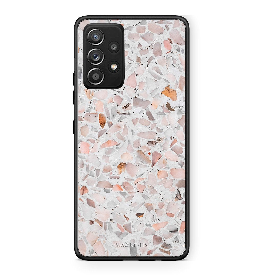 Samsung Galaxy A52 Marble Terrazzo θήκη από τη Smartfits με σχέδιο στο πίσω μέρος και μαύρο περίβλημα | Smartphone case with colorful back and black bezels by Smartfits