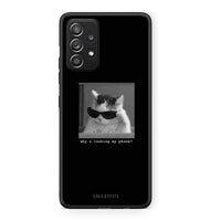 Thumbnail for Samsung Galaxy A52 Meme Cat θήκη από τη Smartfits με σχέδιο στο πίσω μέρος και μαύρο περίβλημα | Smartphone case with colorful back and black bezels by Smartfits