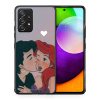 Thumbnail for Θήκη Αγίου Βαλεντίνου Samsung Galaxy A52 Mermaid Love από τη Smartfits με σχέδιο στο πίσω μέρος και μαύρο περίβλημα | Samsung Galaxy A52 Mermaid Love case with colorful back and black bezels