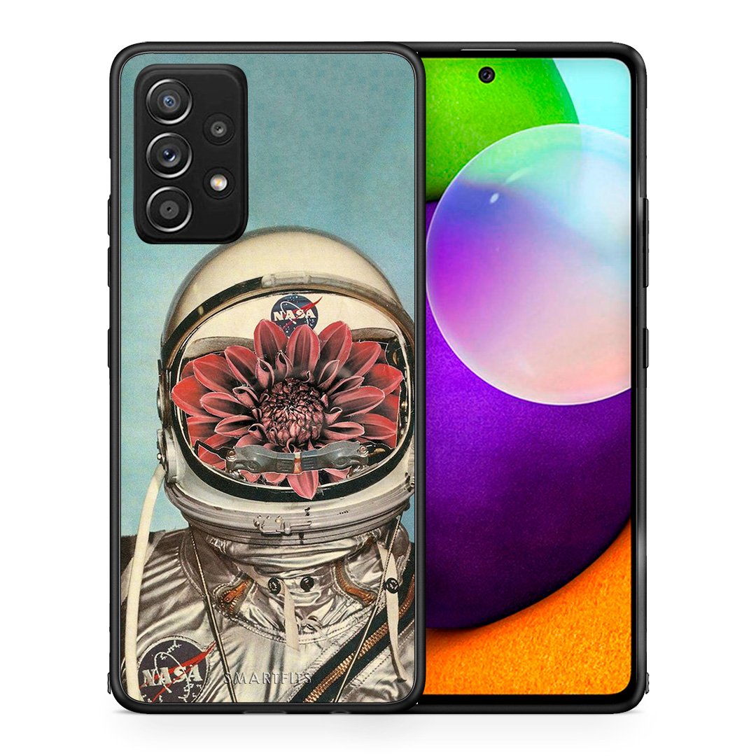 Θήκη Samsung Galaxy A52 Nasa Bloom από τη Smartfits με σχέδιο στο πίσω μέρος και μαύρο περίβλημα | Samsung Galaxy A52 Nasa Bloom case with colorful back and black bezels