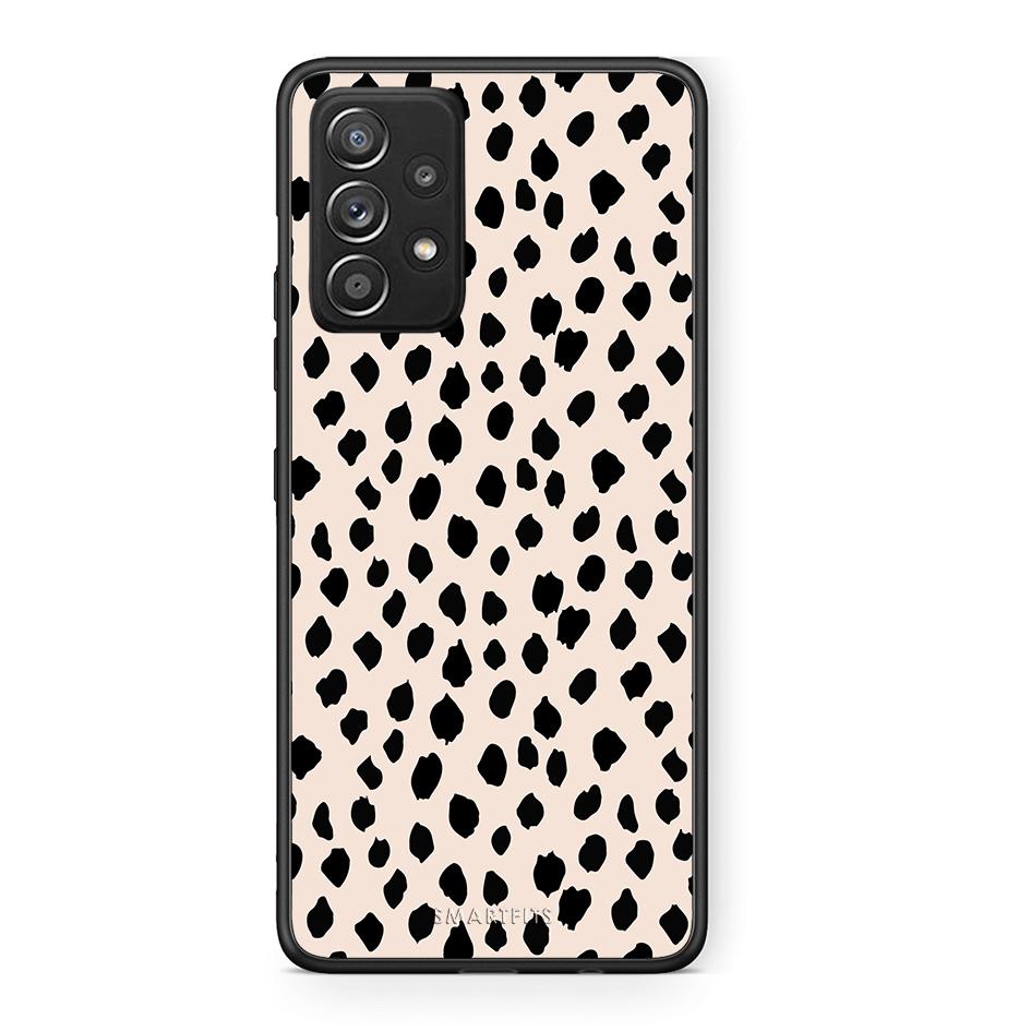 Samsung Galaxy A52 New Polka Dots θήκη από τη Smartfits με σχέδιο στο πίσω μέρος και μαύρο περίβλημα | Smartphone case with colorful back and black bezels by Smartfits
