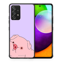 Thumbnail for Θήκη Αγίου Βαλεντίνου Samsung Galaxy A52 Pig Love 2 από τη Smartfits με σχέδιο στο πίσω μέρος και μαύρο περίβλημα | Samsung Galaxy A52 Pig Love 2 case with colorful back and black bezels