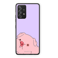 Thumbnail for Samsung Galaxy A52 Pig Love 2 Θήκη Αγίου Βαλεντίνου από τη Smartfits με σχέδιο στο πίσω μέρος και μαύρο περίβλημα | Smartphone case with colorful back and black bezels by Smartfits
