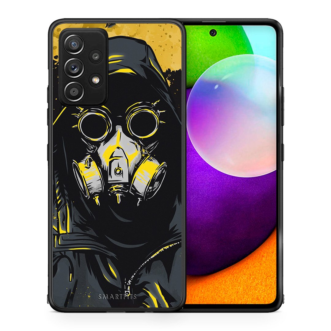 Θήκη Samsung Galaxy A52 Mask PopArt από τη Smartfits με σχέδιο στο πίσω μέρος και μαύρο περίβλημα | Samsung Galaxy A52 Mask PopArt case with colorful back and black bezels