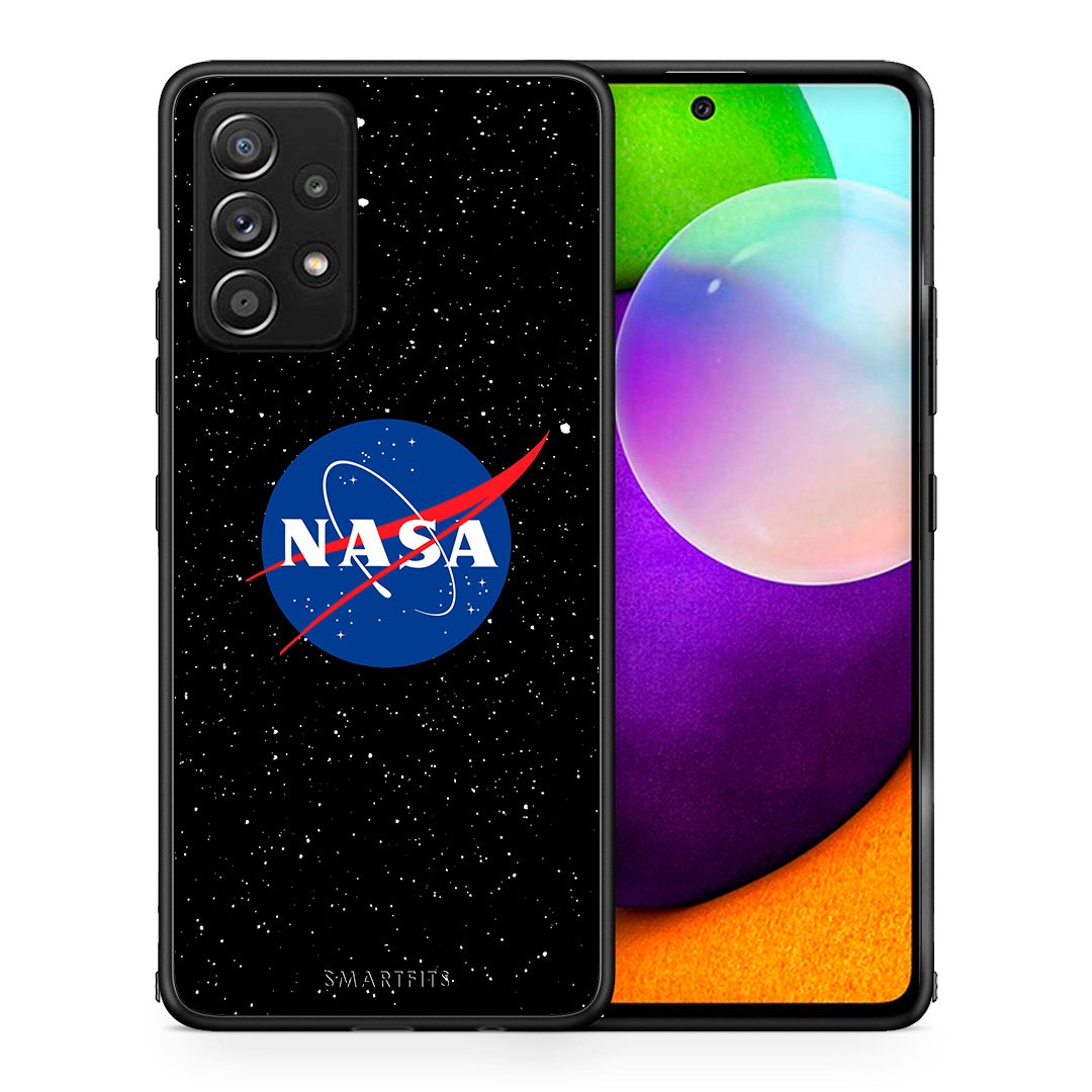 Θήκη Samsung Galaxy A52 NASA PopArt από τη Smartfits με σχέδιο στο πίσω μέρος και μαύρο περίβλημα | Samsung Galaxy A52 NASA PopArt case with colorful back and black bezels