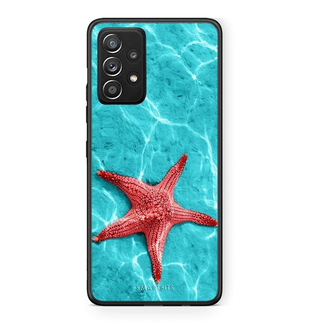 Samsung Galaxy A52 Red Starfish Θήκη από τη Smartfits με σχέδιο στο πίσω μέρος και μαύρο περίβλημα | Smartphone case with colorful back and black bezels by Smartfits