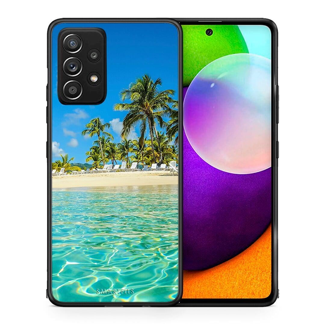 Θήκη Samsung Galaxy A52 Tropical Vibes από τη Smartfits με σχέδιο στο πίσω μέρος και μαύρο περίβλημα | Samsung Galaxy A52 Tropical Vibes case with colorful back and black bezels