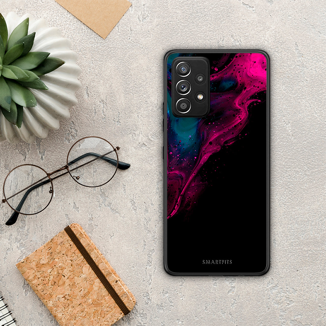 Watercolor Pink Black - Samsung Galaxy A52 / A52s / A52 5G case
