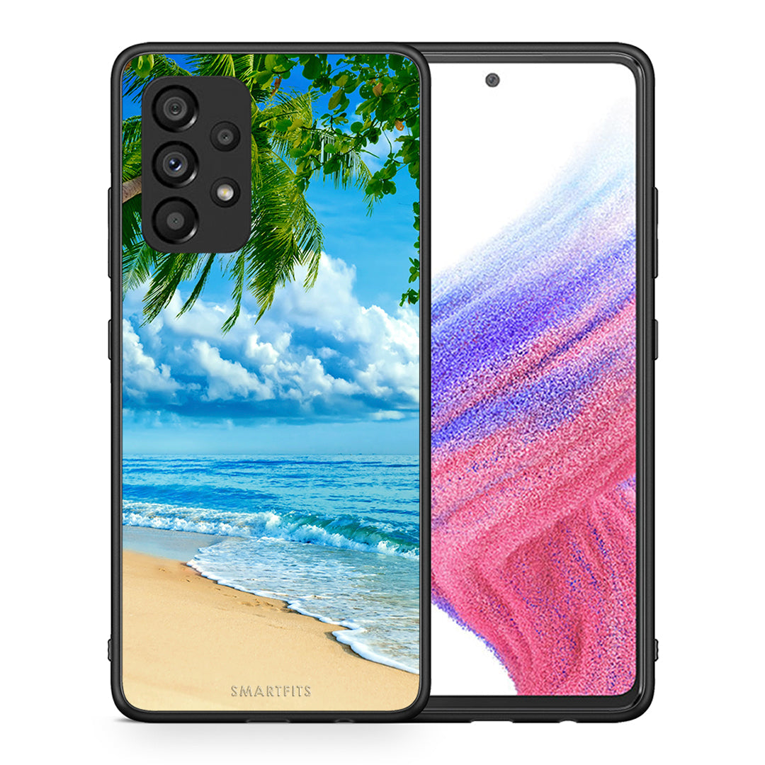 Θήκη Samsung A53 5G Beautiful Beach από τη Smartfits με σχέδιο στο πίσω μέρος και μαύρο περίβλημα | Samsung A53 5G Beautiful Beach case with colorful back and black bezels