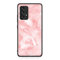 Thumbnail for 33 - Samsung A53 5G Pink Feather Boho case, cover, bumper